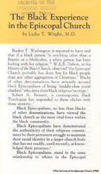 The Black Experience In The Episcopal Church